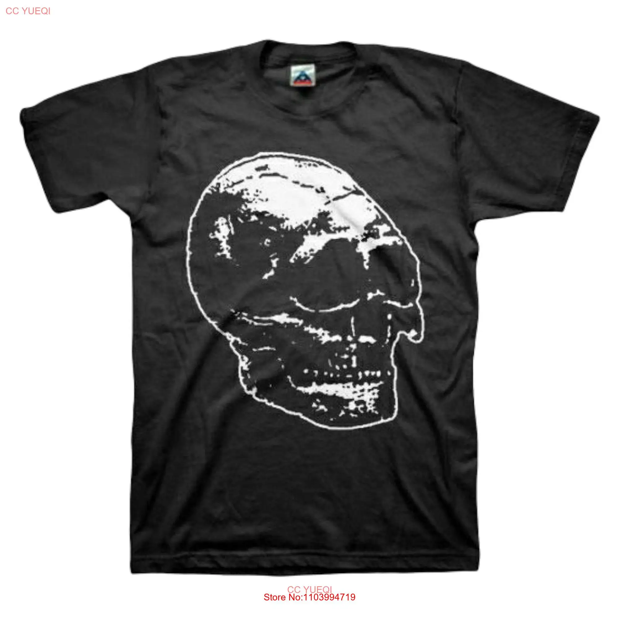 Мужская футболка с длинным или коротким рукавом с черепом