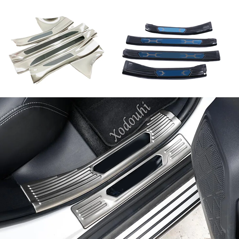 

Stainless Steel Pedal Door Sill Scuff Plate For Toyota Rav4 2019 2020 2021 2022 Interior Threshold Car Accessories Decoration