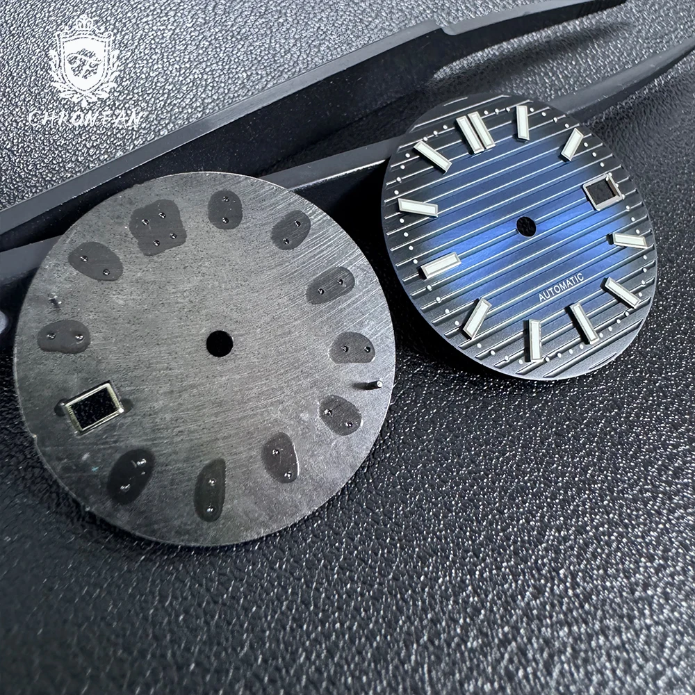 30.5 مللي متر لفيليب نوتيلوس قرص أزرق ثلجي أخضر لوم صالح NH35 NH35 NH36 4r35 حركة تناسب ساعة SKX Parth