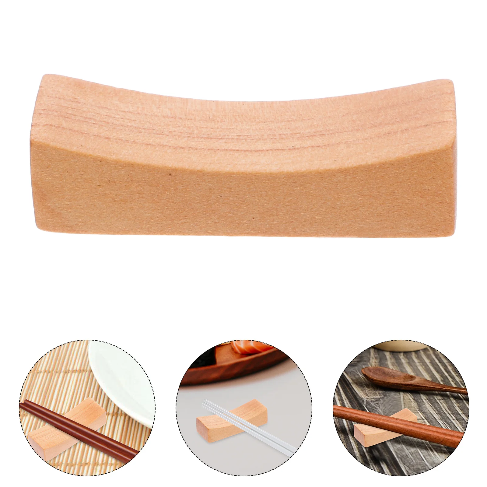 

12Pcs Wooden Chopstick Holder Stylish Practical Stand Smooth Surface Environmentally Friendly Tableware Supplies