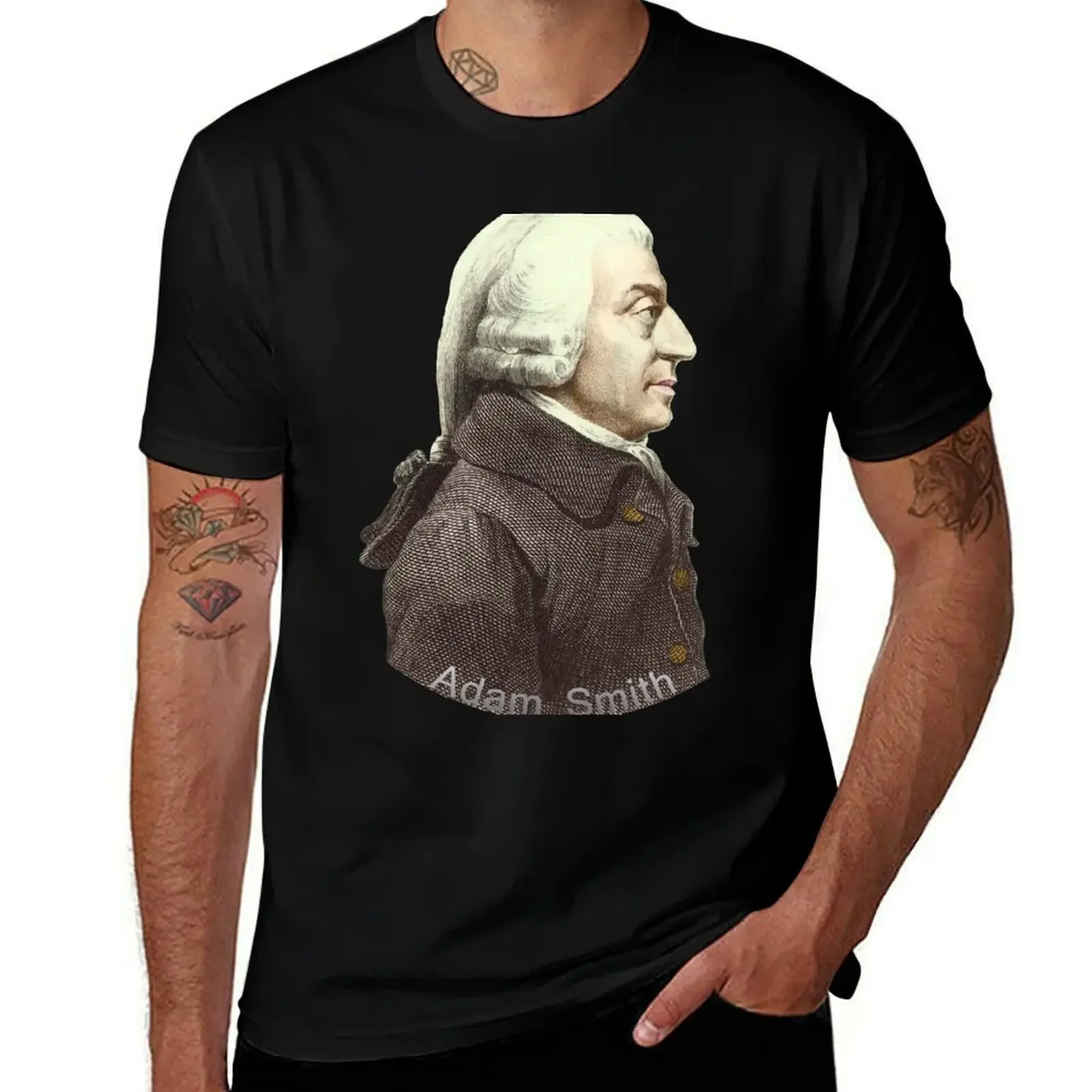 

Scottish Economist Adam Smith Portrait T-Shirt animal prinfor boys Blouse funny shirt cotton plain white t shirts men