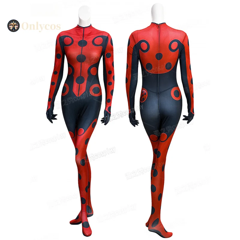 Anime milagrosa joaninha marinette cosplay traje manchado macacão adorável uniforme festa de halloween role play outfit feminino