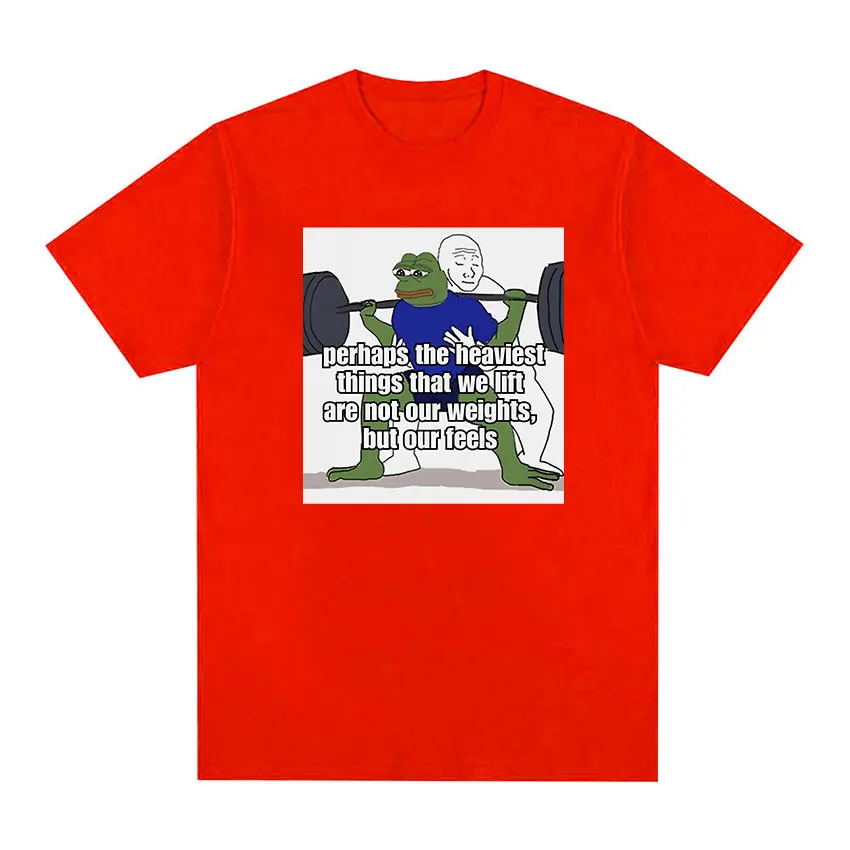 مضحك بيبي الضفدع ميمي الرسم تي شيرت للنساء والرجال ، قصيرة الأكمام ، قطن ، كبير الحجم ، قمم صالة الألعاب الرياضية ، أزياء عارضة #5