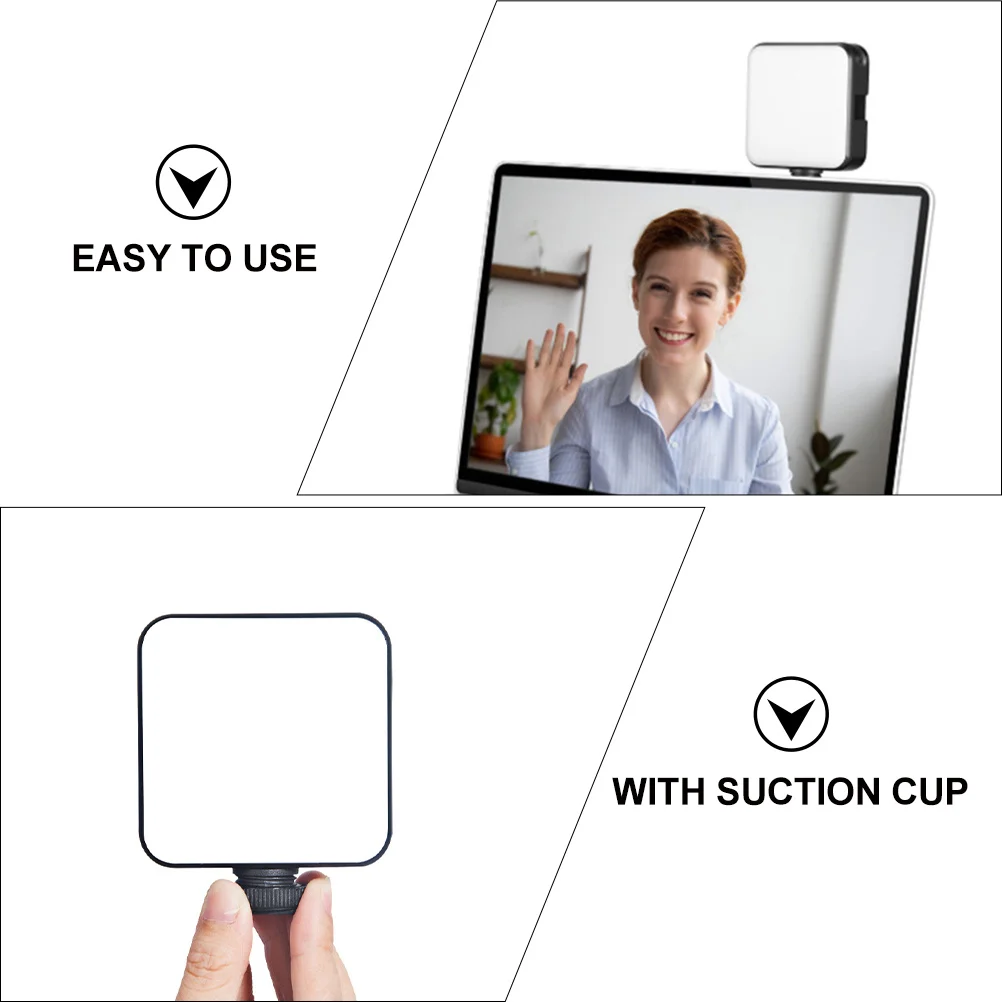 

LED Camera Light Suction Cup Portable Video Conference Lighting Laptop Webcam Lamp for Zoom Meetings and Broadcasting