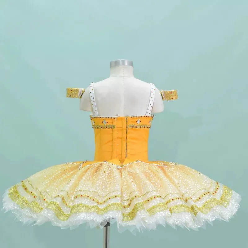Paquita variations on the ballet classic yellow with a full diamond flash 12 layers of TUTU group new women