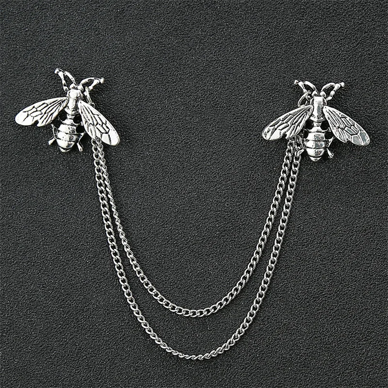 Neue Vintage Luxus Biene Brosche Pins für Männer und Frauen Quaste Revers Pin Anzug Hemd Abzeichen Zubehör Mode Schmuck Geschenke – Detail 4