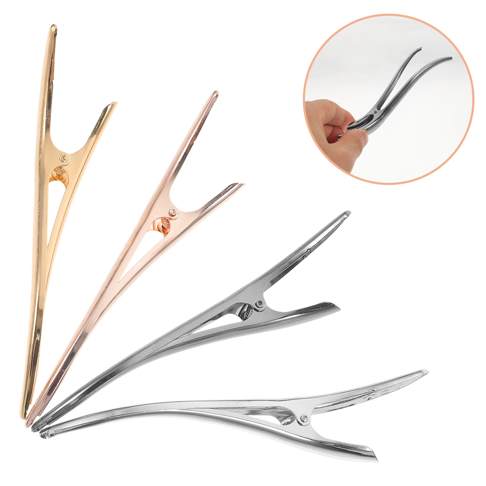 

8pcs Stainless Metal Clips For Women Large Vintage Hairpin Barrettes Decorative Accessory Long Prom Graduation Wedding Clips For