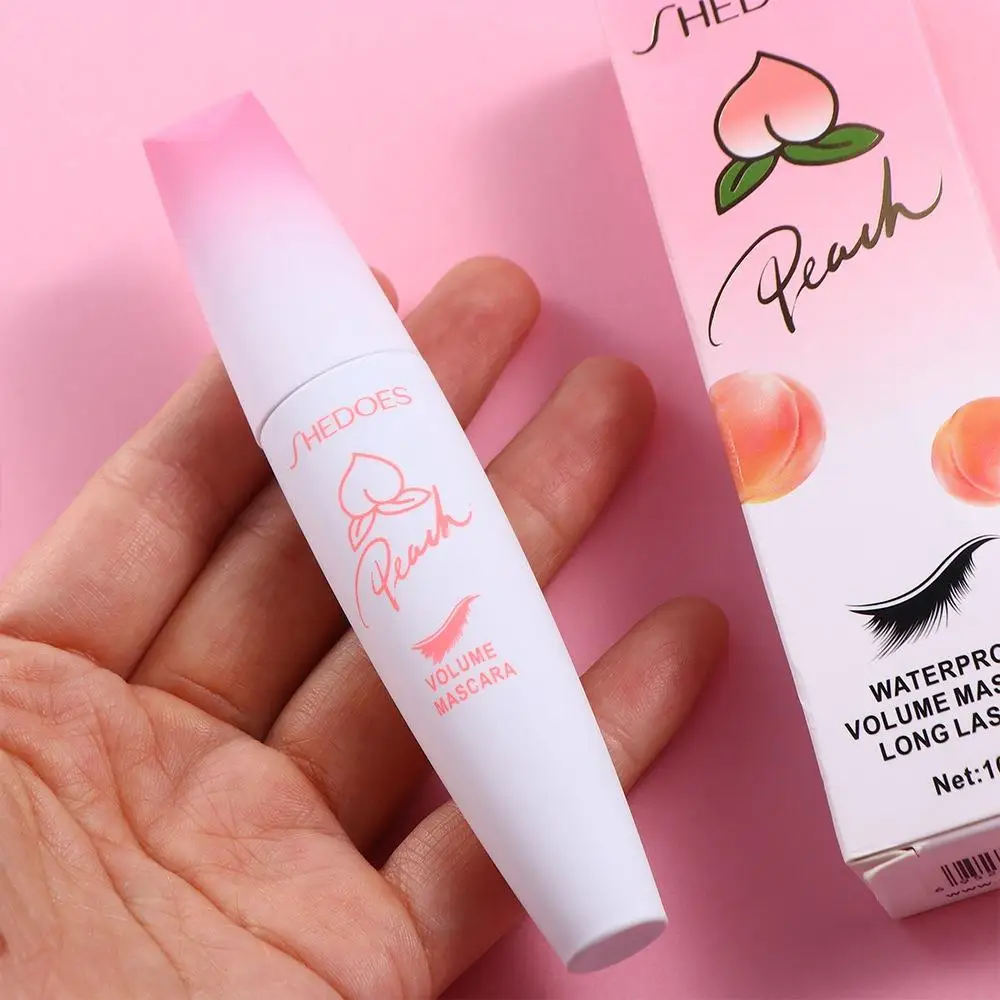 Natural Peach Mascara Cream, Cílios Alongamento, Long Lasting Cosméticos, Extensão Curling, Cílios Crescimento Enhancer, Anti-Sweat