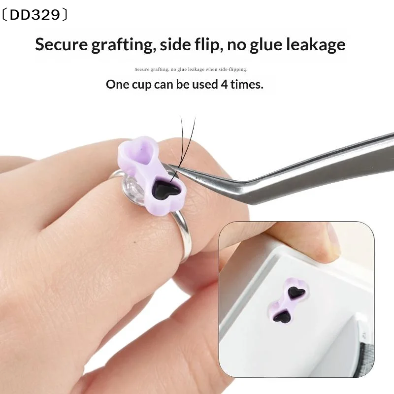 200Pcs Disposable Eyelash Glue Cups Holder Lash Extensions Tattoo Pigment Makeup Tool Glue Delay Cup〔DD329〕