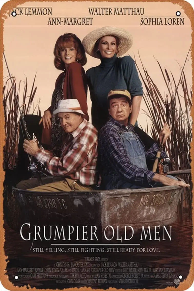 Grumpier Old Men Still yelling, still fighting, still ready for love. 1995 Vintage Metal Tin Sign 12 x 8 Inches Poster Movie Pos