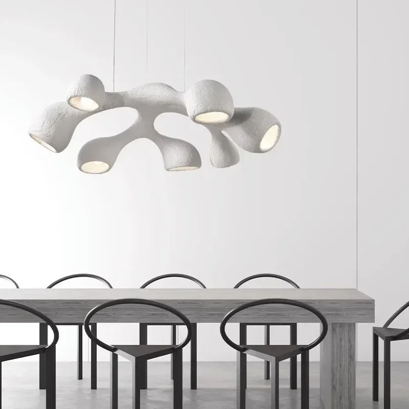 Lustre minimalista designer nórdico, luzes criativas personalizadas, estilo Wabi-sabi, sala de estar e quarto, balcão de jantar