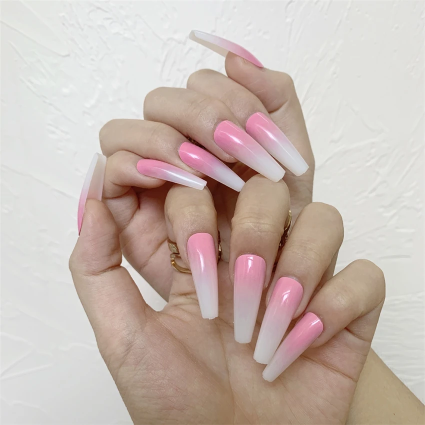 24 Teile/satz Krokodil Textur Design Tragen Falsche Nagel Kleber Acryl Gefälschte Nail art Abnehmbare Künstliche Flache Kopf Drücken auf Nagel