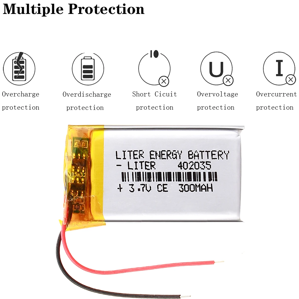 3.7V 300mAh 402035 bateria litowo-polimerowa dla GPS PDA MP3 MP4 odtwarzacz gra mysz rejestrator głośnik