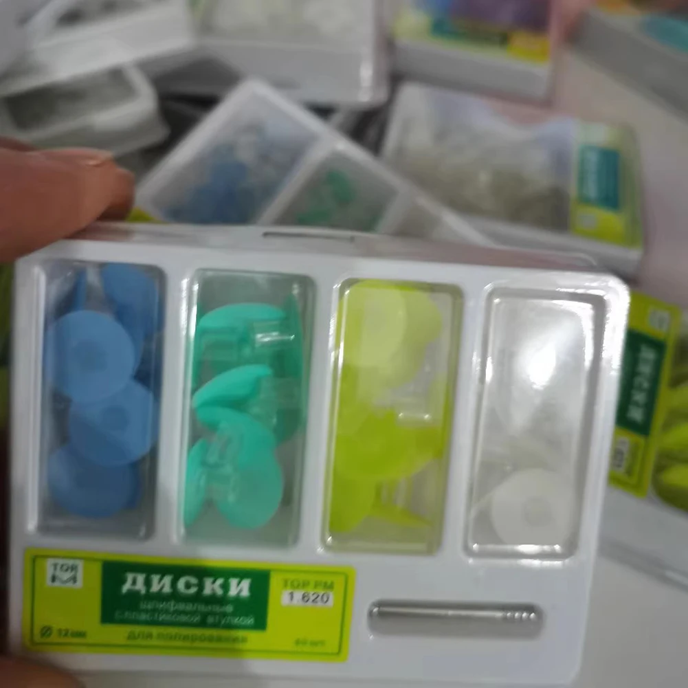 5 Boxes Dental Polishing Discs Multi-types Grit 12/14mm Dental Restorations Composite Resin Polish Contouring Mandrel Stripes