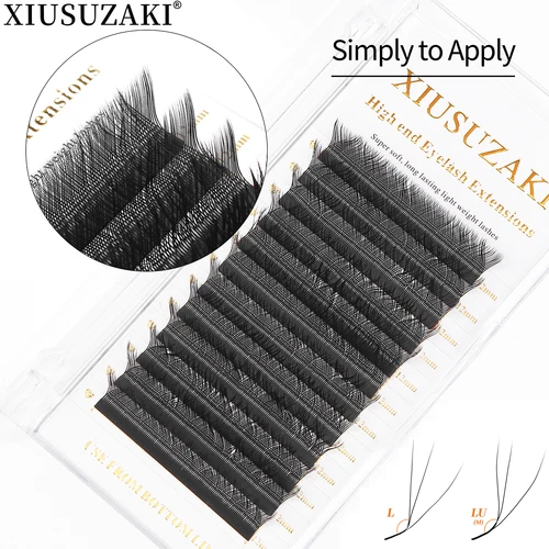Imagen 2 del producto Extensiones de pestañas XIUSUZAKI L/LU/M Curl en forma de W, ventiladores de volumen prefabricados YY 3D 4D 5D, pestañas postizas individuales, proveedor de herramientas de maquillaje