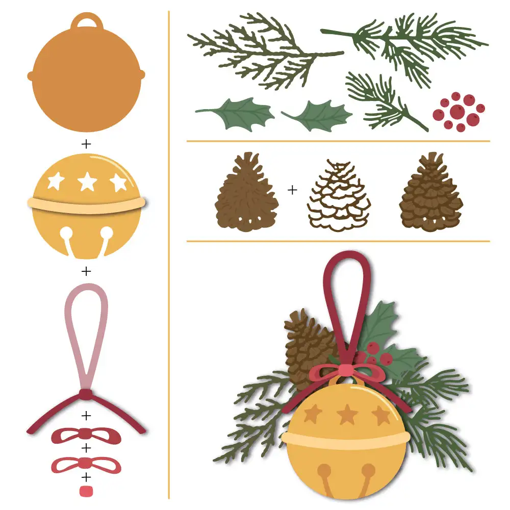 Sweet Season Mugs Christmas Blessings Add-On Dies 2025 New Honey Die Stamps Stencils Handmade DIY Holiday Wishes Card Nutcracker