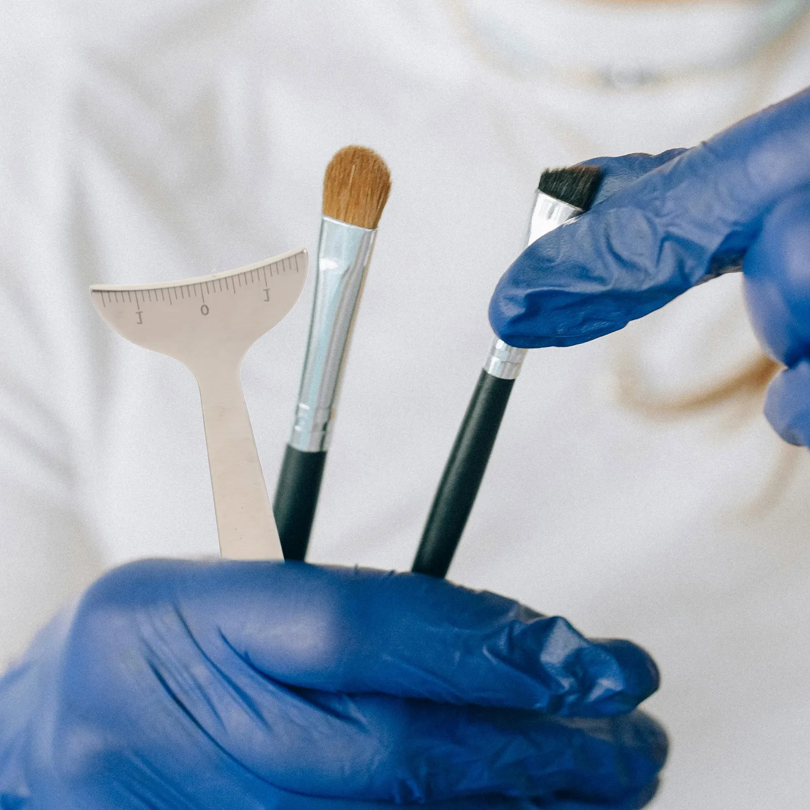 

Ruler Eye Socket Measuring Tool Silver Measurement Multifunctional Brow Ruler eyelid tape measure