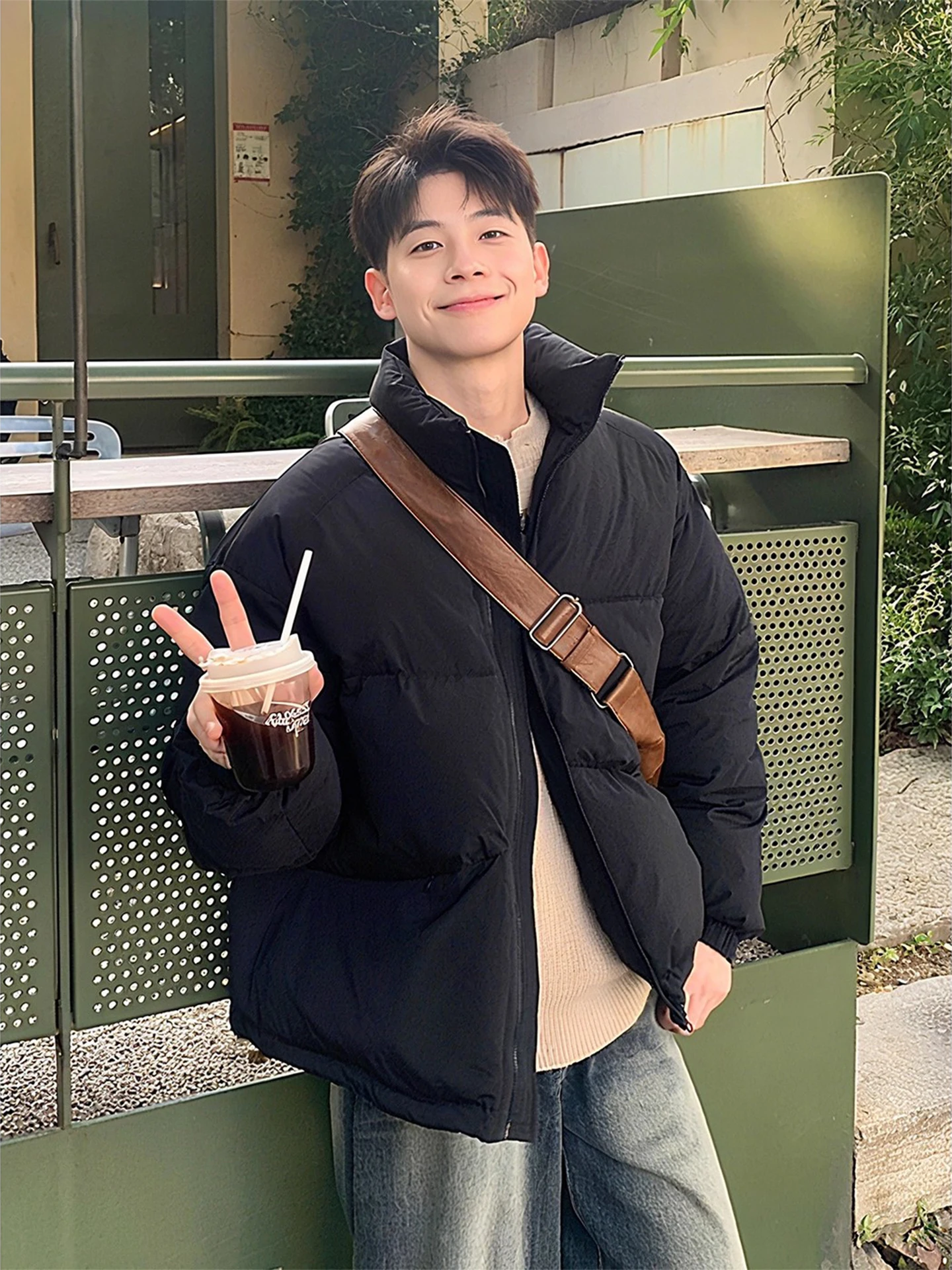 

Мужская зимняя куртка Bla с воротником-стойкой, утепленная хлопком, в американском стиле, премиум-класса, теплая верхняя одежда