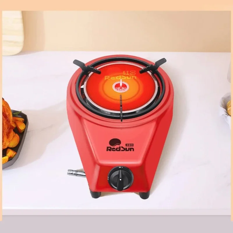 

Red Sun Gas Stove Single Stove Household Small Outdoor and Indoor Dual purpose Stove Camping Self driving Fire Boiler Gas Stove