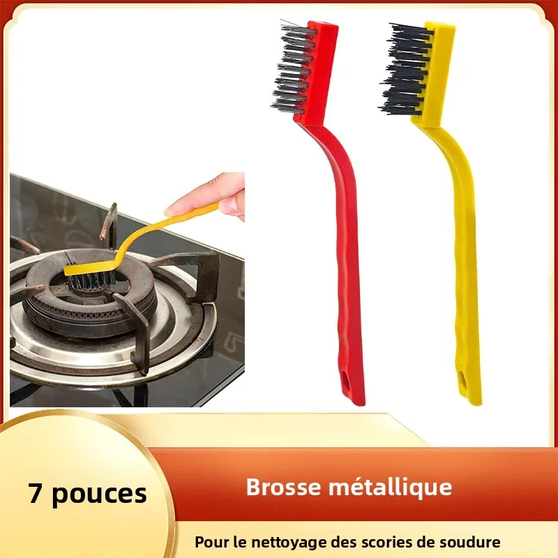 1 pièce Mini-brosses métalliques, ensemble de nettoyage pour imprimantes, brosse en laiton petite, brosses métalliques manuelles pour le décapage des saletés tenaces et le nettoyage des soudures