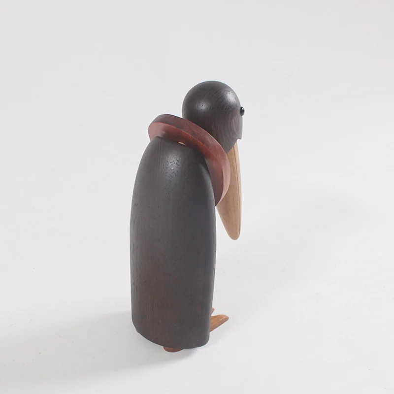 Nordic High-grade Figurines Miniatures Penguin Present Figurines Miniatures Wooden Home Decor Фигурки В Миниатюрах ZY40XBY