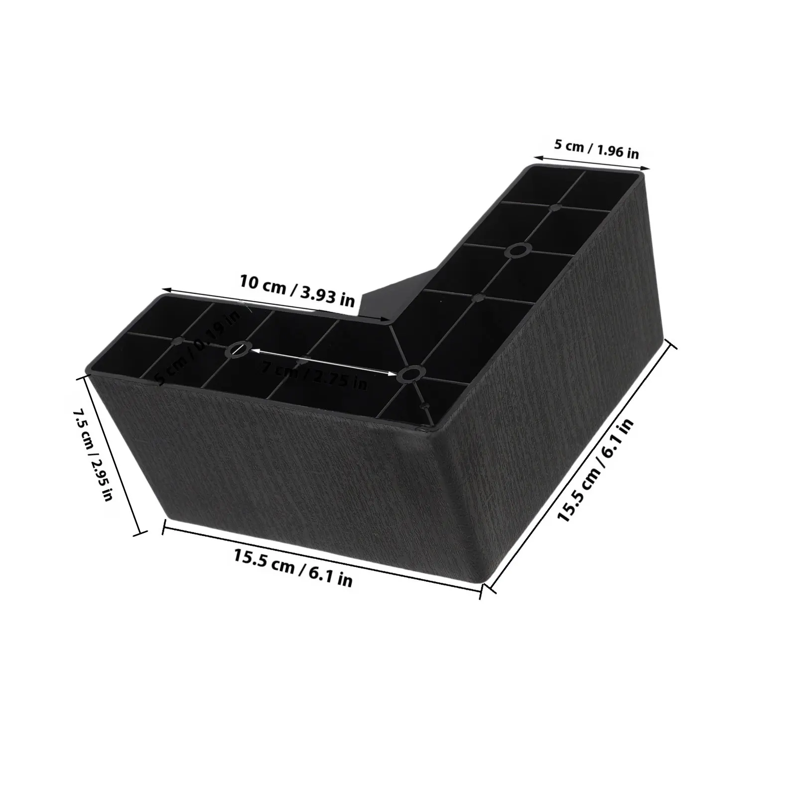 4Pcs Plastic Furniture Legs L-Shaped Sofa Couch Bed Replacement Feet Heavy Duty Furniture Risers for Storage and Floor