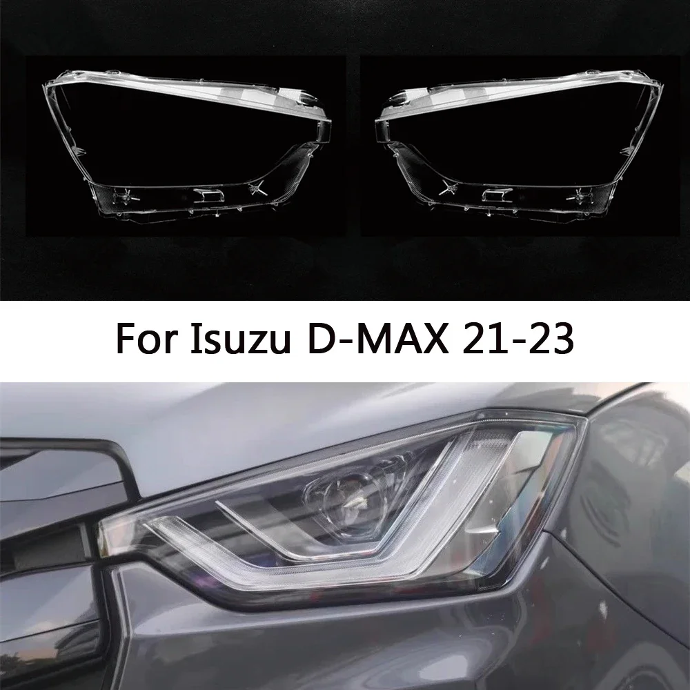 

HTTCY For Isuzu D-MAX 2021 2022 2023 Car Headlight Cover Lens Shell Lampcover Lampshade Headlamp housing