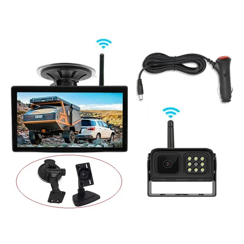 

Bileeko 5'' Monitor Rear View Backup Camera Wireless System Night Vision Van Truck