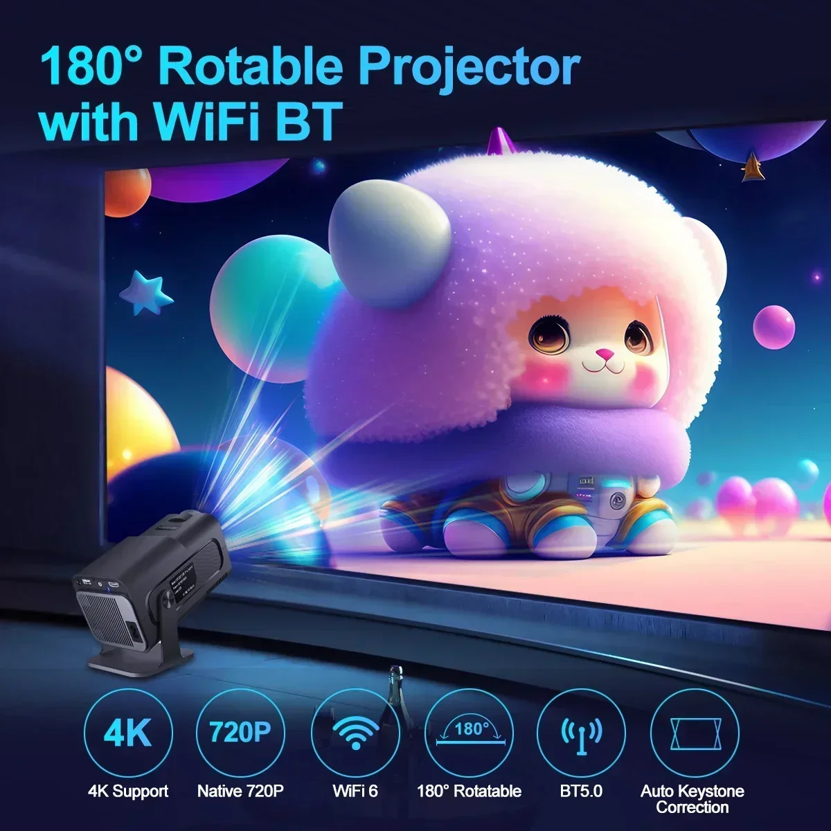 Magcubic 4K Android 11 Projector Native 1080P 390ANSI 320HY Dual Wifi6 BT5.0 1920*1080P Cinema portable Projetor upgrated