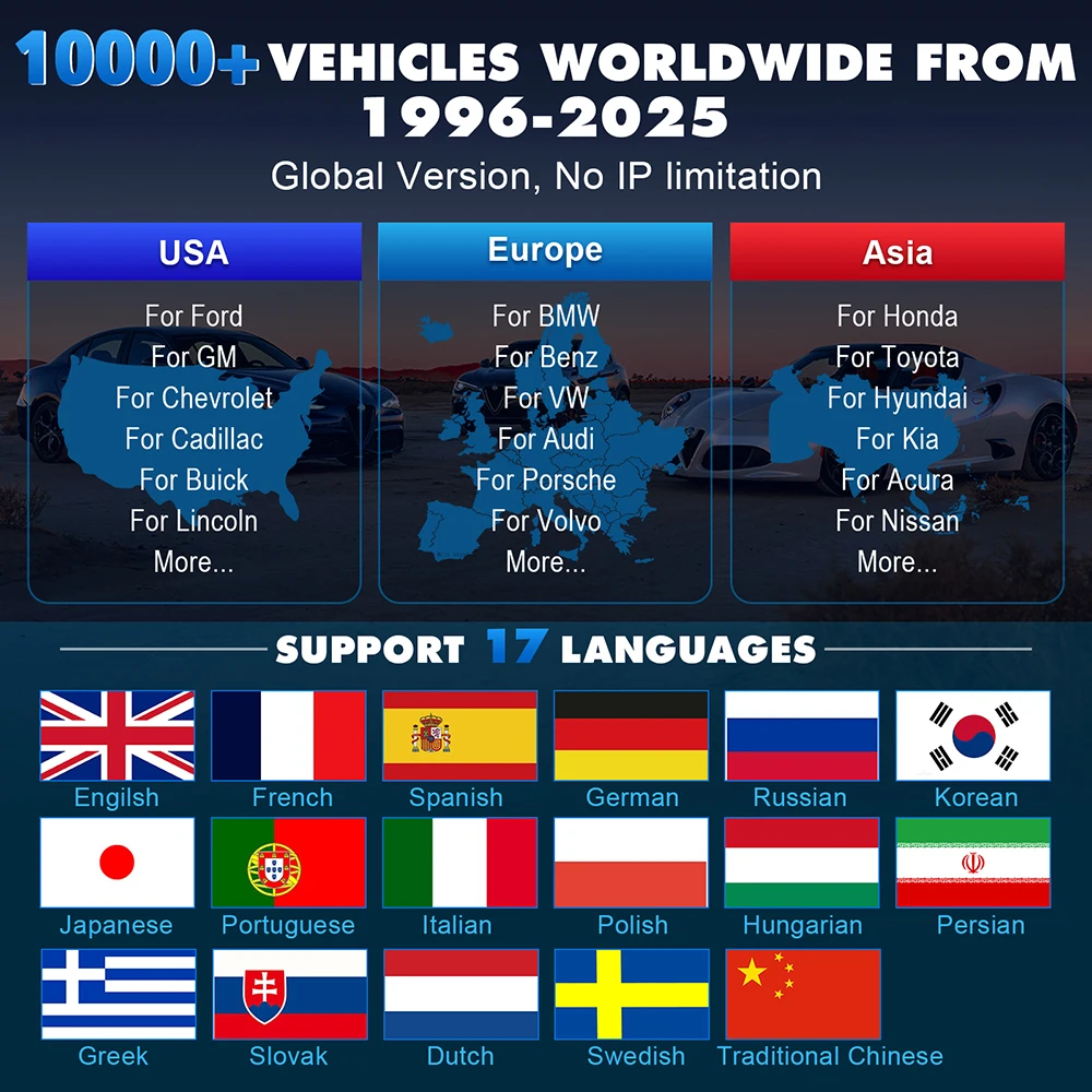 الماسح الضوئي KINGBOLEN K7 Obd2 Bluetooth: تحديث Fr-ee لمدة 3 سنوات، أداة مسح ثنائية الاتجاه لعام 2025 مع ترميز وحدة التحكم الإلكترونية، إعادة تعيين 31+، FCA AutoAuth