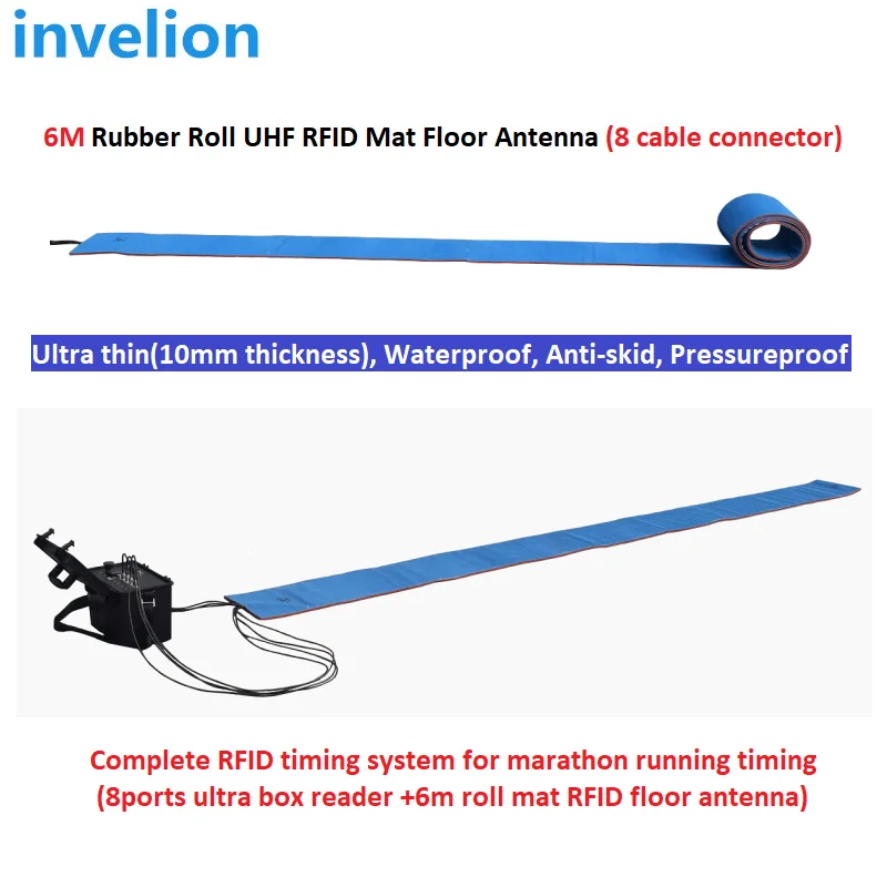 UHF RFID Sports Marathon Timing System Uhf Rfid Mat Antenna Ground With Rfid Foam Transponder Bib Tag Sample