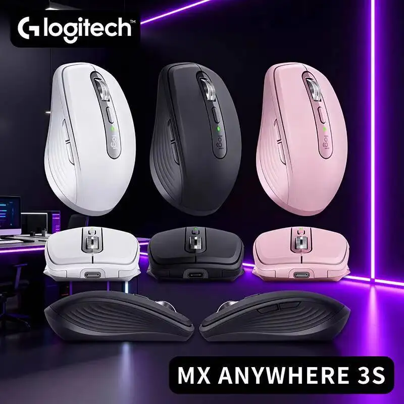 

Компактная мышь Logitech MX Anywhere 3S, эргономичный дизайн, перезаряжаемая, с быстрым прокруткой для портативных ПК Mac