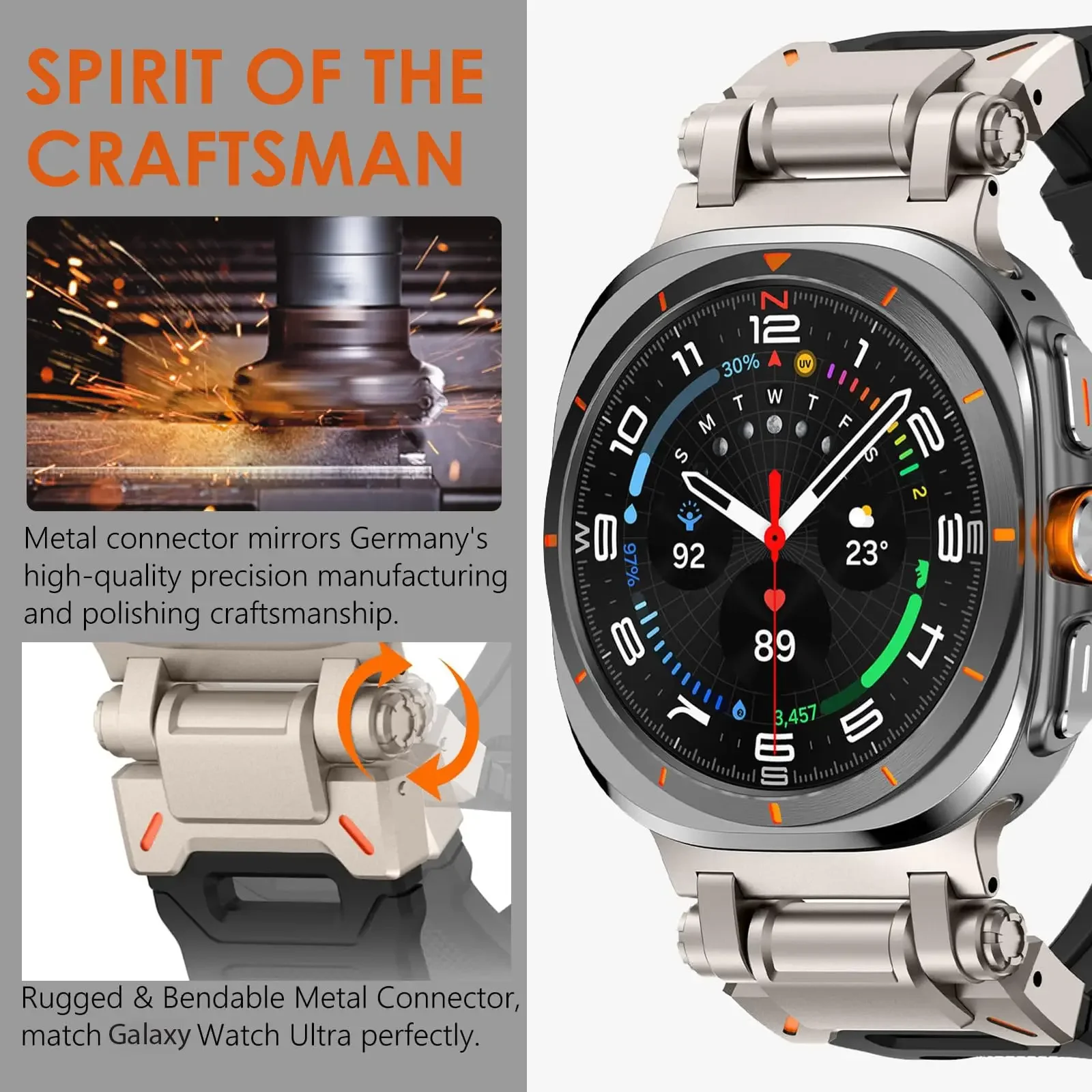 حزام مطاطي رياضي من البولي يورثين الحراري لسامسونج جالاكسي الترا ، شريط سيليكون ناعم ، سوار بدون ثغرات ، كوريا ، 47