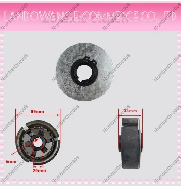 

1 Piece Double Groove Belt Clutch Fits for 188F/190F/GX390/GX420 Engine with 20mm/25mm Shaft Output Used for Water Pump/cutter