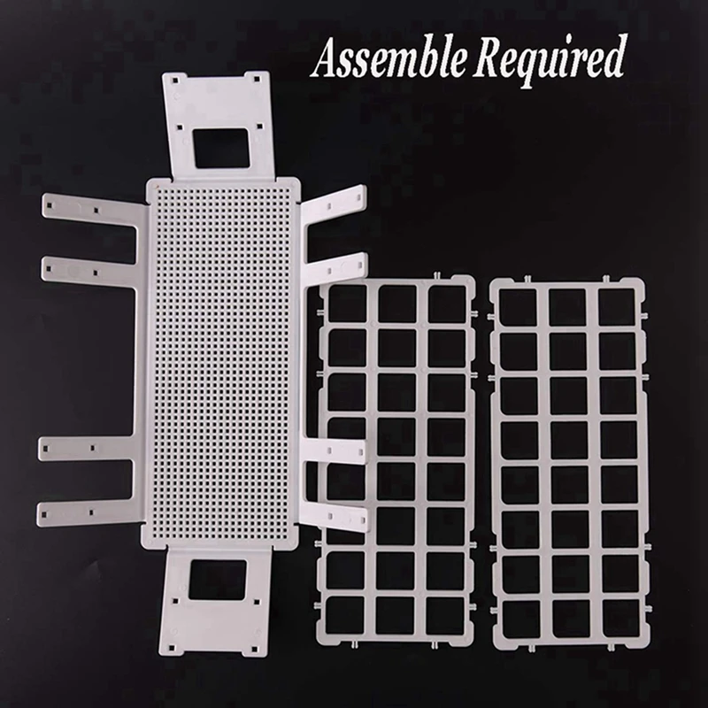 10Pcs Plastic Test Tube Rack 24 Holes Lab Test Tube Rack Holder For 25Mm Test Tubes, Detachable, White