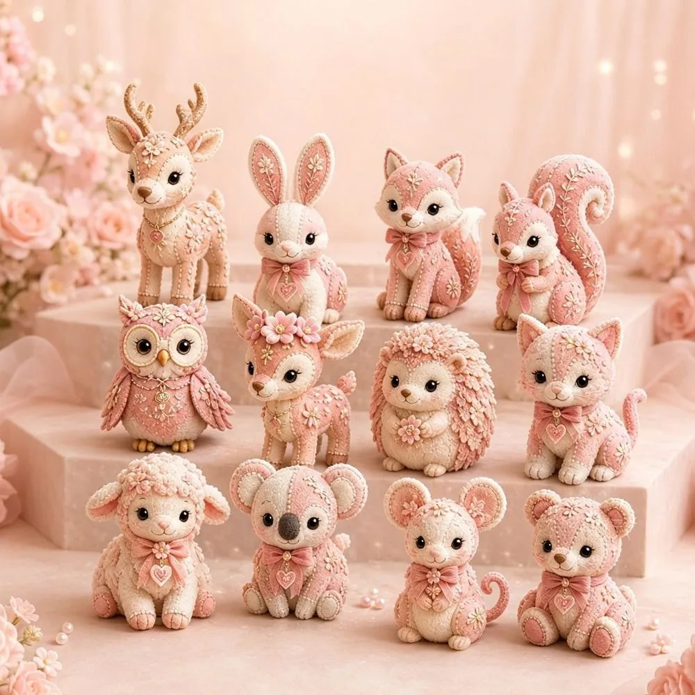 Floral Fabrics Animal Patchwork Set Creative Design Hanging Kit DIY Sewing Kit Material Pack Home Decoration Handmade Decor Kit