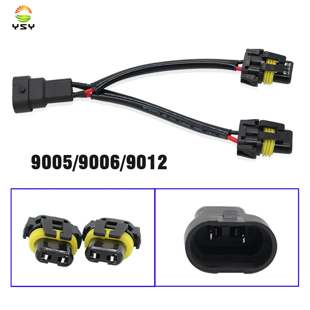 

1pcs HID LED Foglight Head Light Flame retardancy Wiring Harness Socket 9005 9006 9012 Wire Connector Plug Adapter