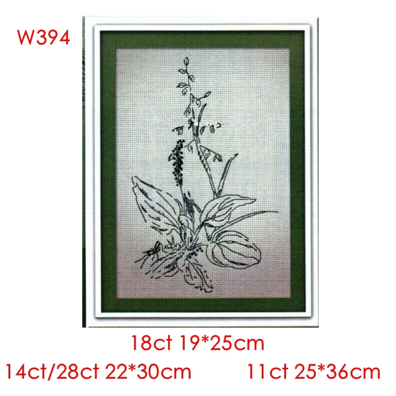 Cross Stitch Kit Plantain Tree Sketch 28ct 18ct 14ct 11ct can be Customized Printed Cloth hand Embroidery Material Kit