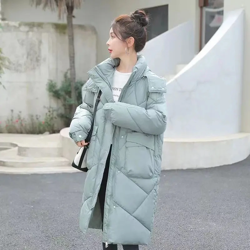 Long Down Coat Woman Winter 2024 Women's Coat Thicken Puffer Jackets Cotton Jacket Women's Winter Down Jacket Padded Jacket