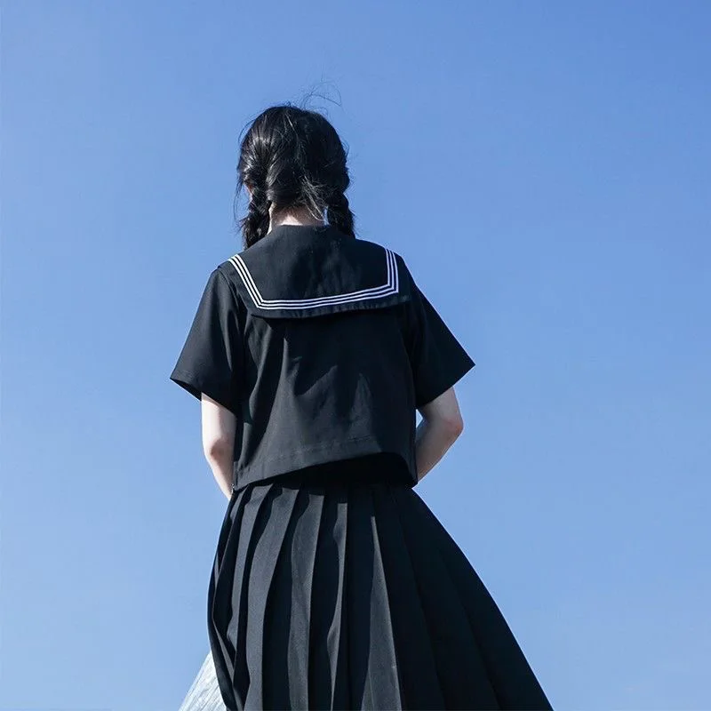 Uniforme giapponese JK Abito da marinaio stile base ortodossa Colletto Kansai Abito stile college Uniforme per abbigliamento per studenti delle scuole cosplay