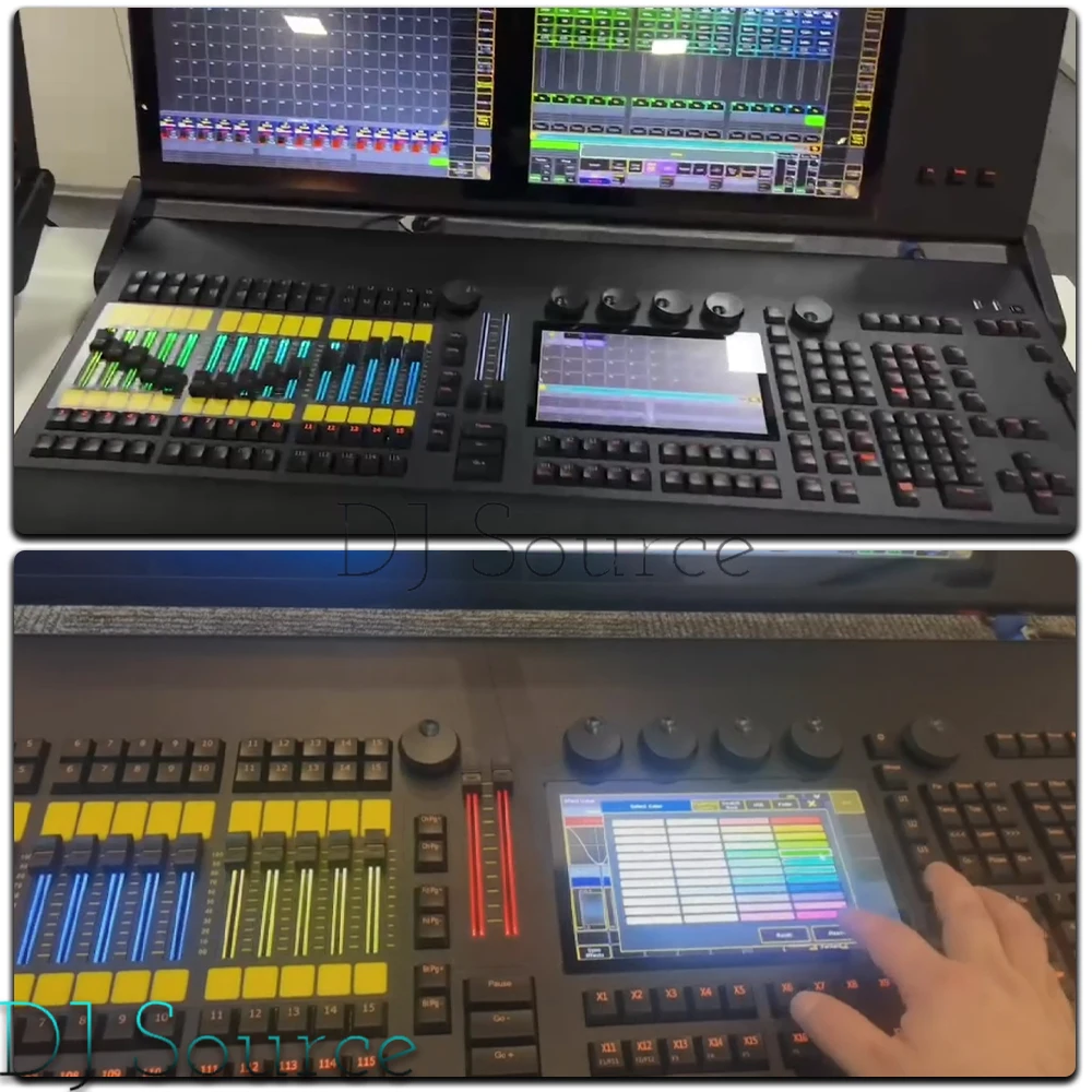 T3 ONPC System RGB Command Wing Fader Wing Stage Lighting Console Electric Fader I7 CPU With Backlight DMX512 DJ Bar Moving Head