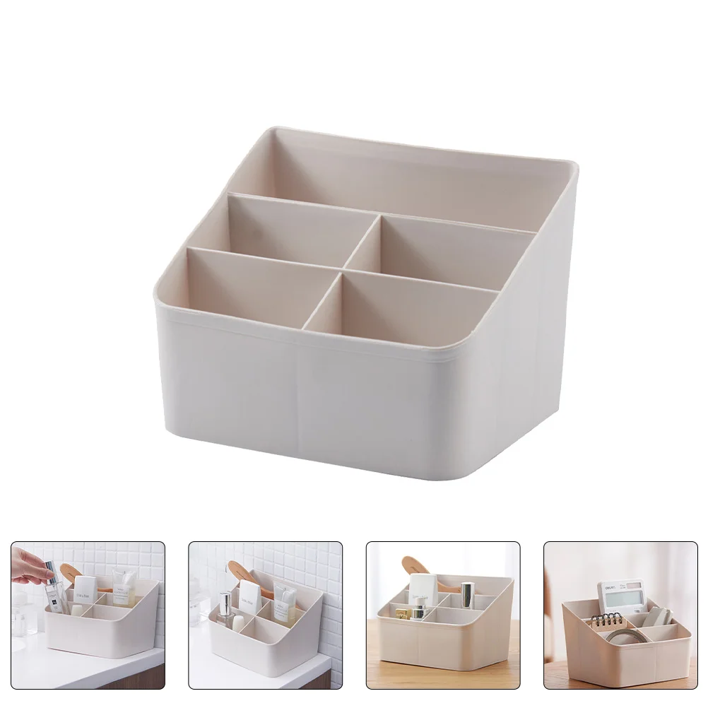 Vijf Raster Opbergrek Compartimenten Organizer Multifunctionele Make-Up Praktische Plastic Desktop