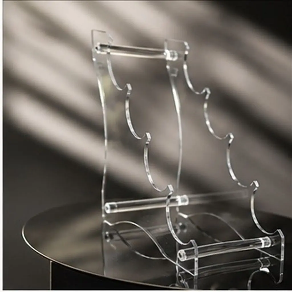 Acrylic Flashlight Display Stand Transparent Stable Bracket Torch Holder Storage Rack for Home Showcase