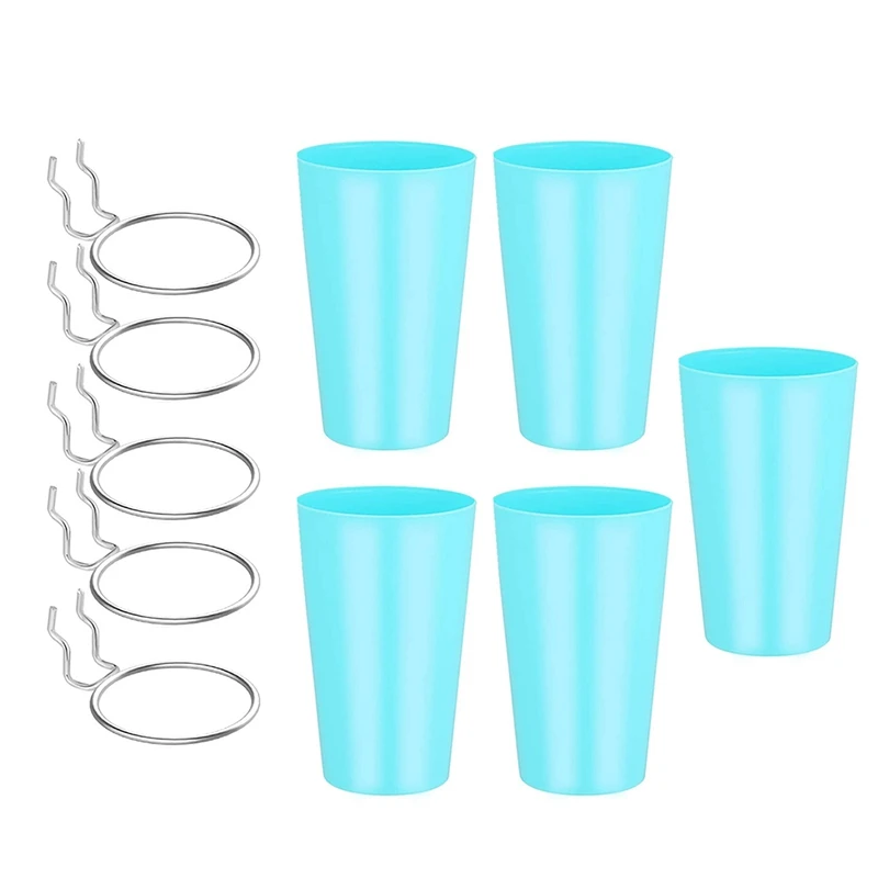 Juego de ganchos para tablero de clavijas, accesorios de soporte para tazas, anillos, 5 unidades