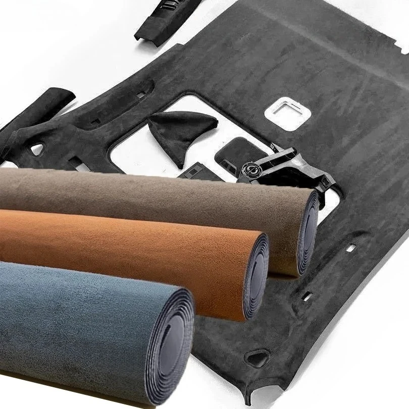 Suede Fabric Window Film Self-adhesive Synthetic Leather Stretchable Interior Film Suitable for Automotive and Home Decorate