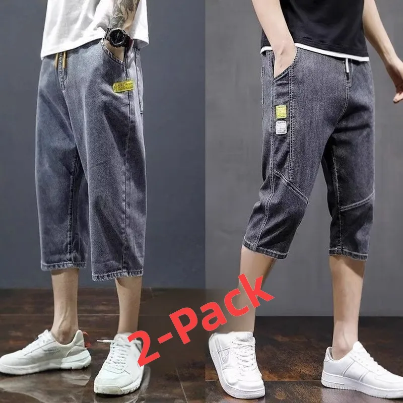 2025年ニューアメリカンレトロ万能メンズジーンズ夏カジュアルスリムフィット伸縮性ロングパンツトレンドストレートレッグジーンズカジュアルウェア