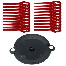 20pcs Plastic Blades With Mower Cutter Head Simple Snap-On For PRTA 20-LiA1 LIDL IAN 311046 Replacement Trimmer Parts