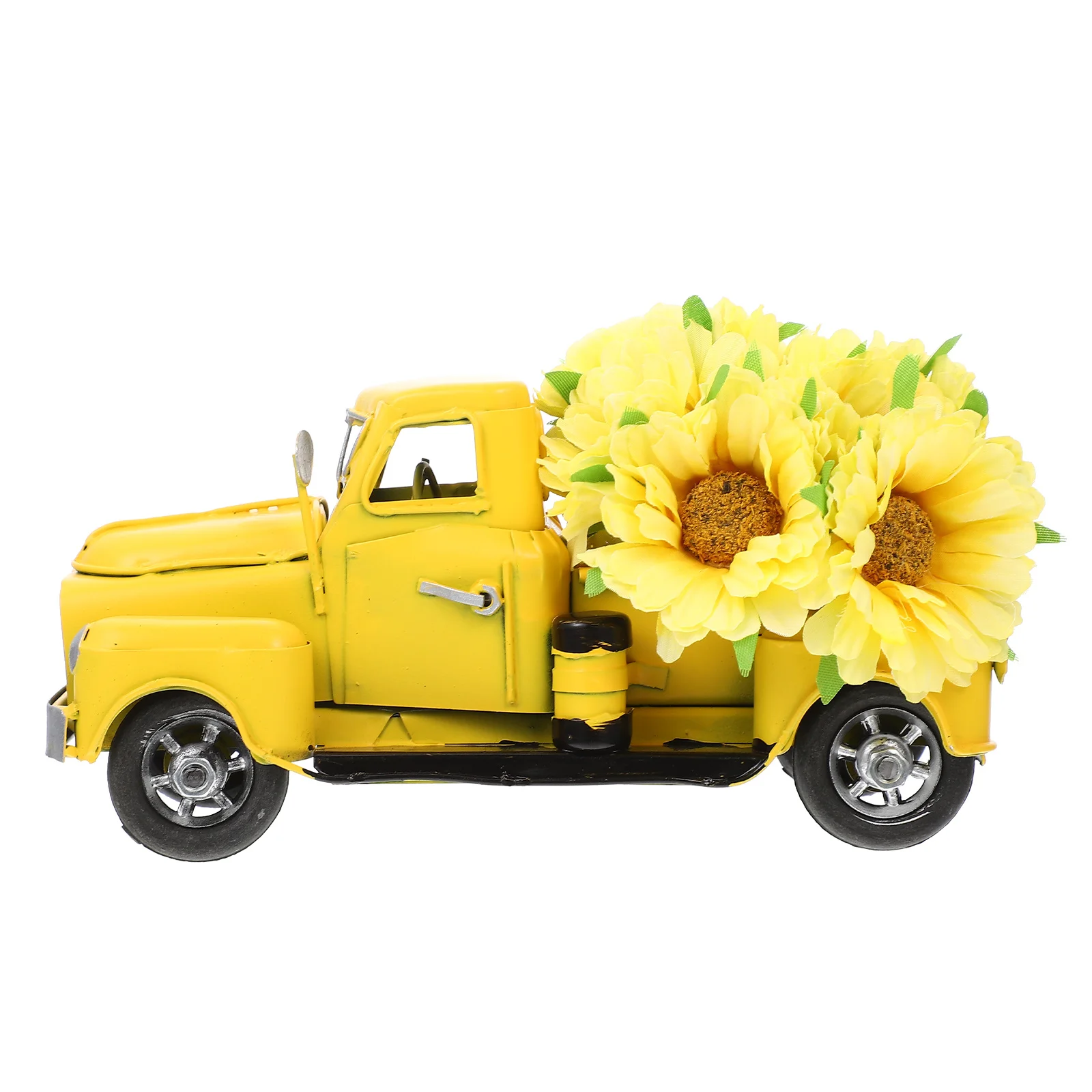 

Vintage Truck Decor with Fake Sunflower Tabletop Centerpiece Harvest Festival Party Ornament Home Adornment Tabletop Decoration