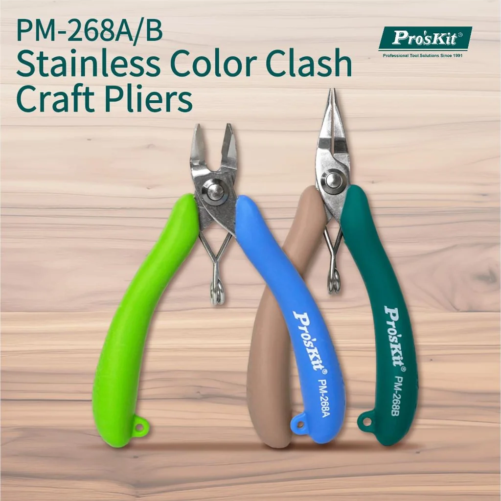 

Pro'sKit Needle Nose Pliers High Quality Stainless Steel Nose Pliers with Smooth Jaws Comfort Grip Handles for Jewelry Making