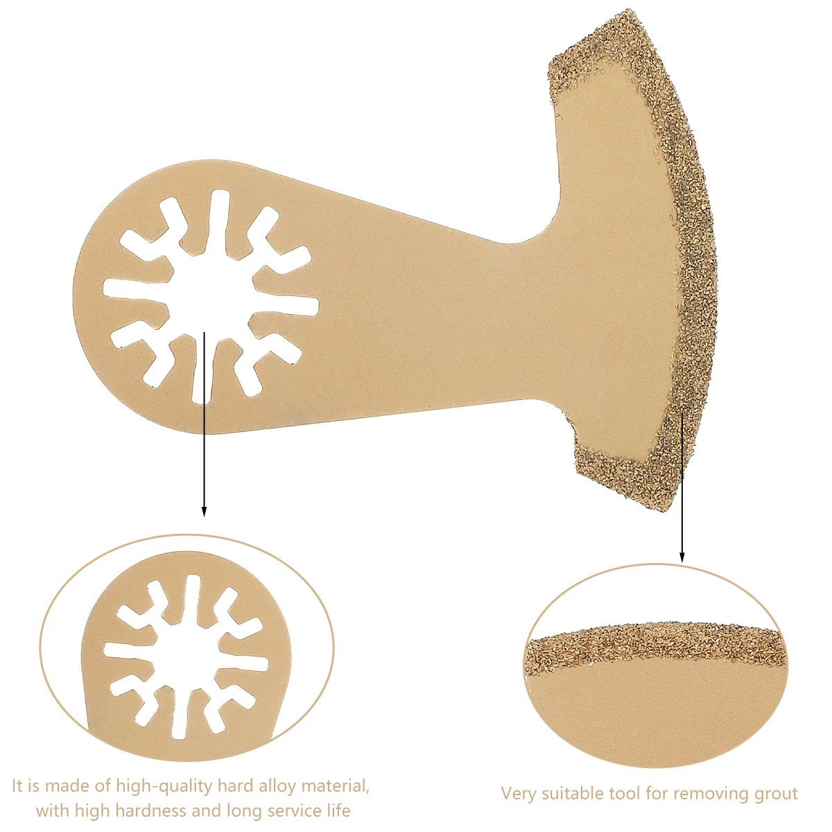 3pcs Carbide Oscillating Multi Tool Renovator Saw Set Swing Circular Blades Ceramic Tile Grout Removing Tools Oscillating Cutter